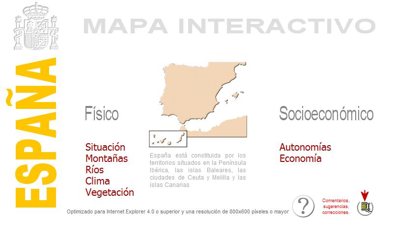 Mapa Interactivo de España | Recurso educativo 40856