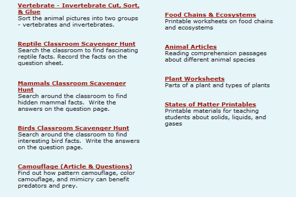 Website: Animals worksheets | Recurso educativo 42923