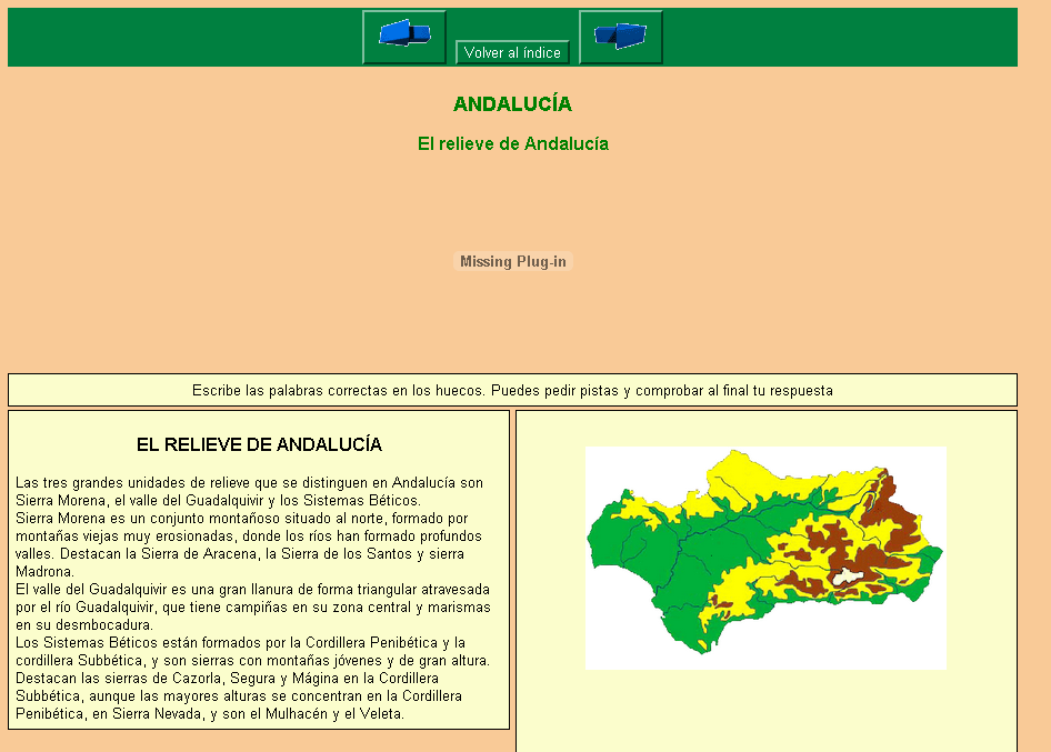 Actividades sobre el relieve de Andalucía | Recurso educativo 43418
