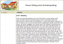 Reading: Snow skiing and snowboarding | Recurso educativo 23930