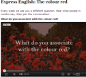 Express English: The colour red | Recurso educativo 72942
