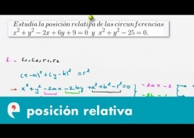 Cónicas: posiciones relativas de dos circunferencias (ejercicio 1) | Recurso educativo 109272