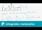 Integrales indefinidas: integrales de funciones racionales (ejercicio) | Recurso educativo 109350