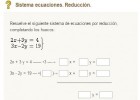 Sistemas de ecuaciones lineales 2×2. Reducción 1. | MatalasMates | Recurso educativo 744995