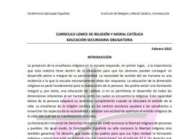 Currículum de l'Àrea de Religió Catòlica: Educació Secundària | Recurso educativo 777960