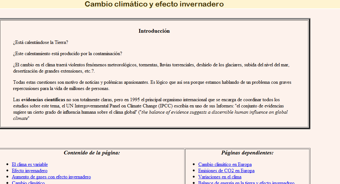 El cambio climático y el efecto invernadero | Recurso educativo 37815