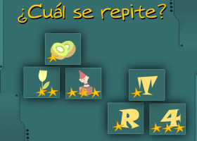 Juego de buscar la imagen repetida para desarrollar la memoria en niños de 3 a 6 años : 03 | Recurso educativo 405013