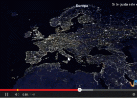 La Tierra vista desde el espacio de noche | Recurso educativo 490003