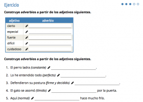 Formación de los adverbios terminados en -mente | Recurso educativo 739221