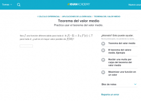 Teorema del valor medio | Recurso educativo 754332