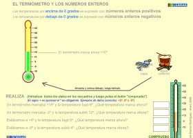 Números enteros y el termómetro | Recurso educativo 775856